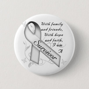 Macaron Rond 5 Cm Survivant de cancer de poumon
