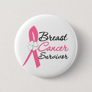 Macaron Rond 5 Cm Survivant de cancer du sein