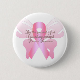 Macaron Rond 5 Cm Survivant de cancer du sein