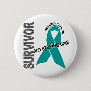 Macaron Rond 5 Cm Survivant de Cancer ovarien