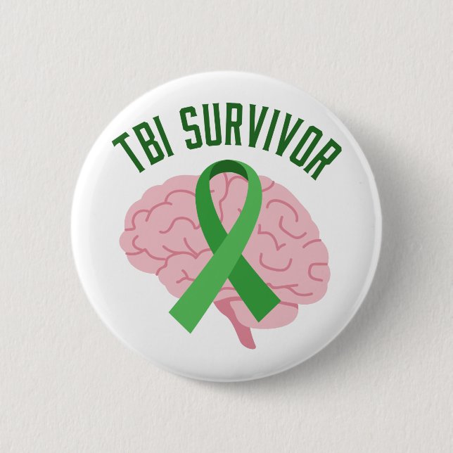 Macaron Rond 5 Cm Survivant de TBI (Devant)