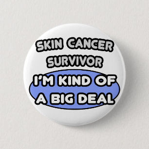 Macaron Rond 5 Cm Survivant du cancer de la peau ... Je suis une sor