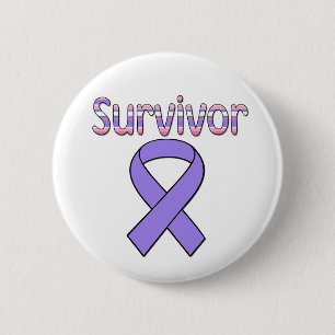 Macaron Rond 5 Cm Survivant du ruban pourpre