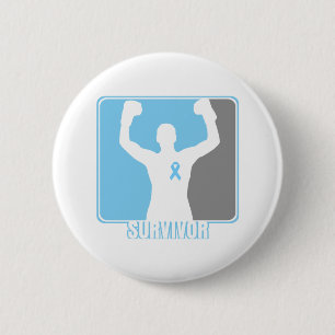 Macaron Rond 5 Cm Survivant lauréat du cancer de la prostate