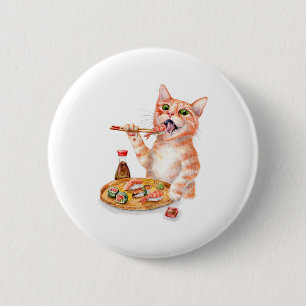 Macaron Rond 5 Cm Sushi Cat