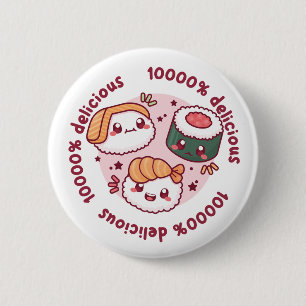 Macaron Rond 5 Cm sushi kawaii avec des citations drôles pour amoure