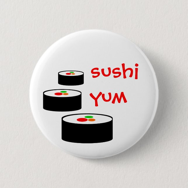 Macaron Rond 5 Cm Sushi Yum (Devant)