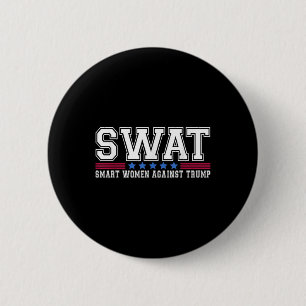 Macaron Rond 5 Cm Swat Smart Women contre Trump Funny Anti-Trump 2