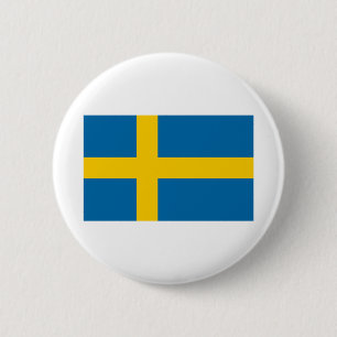 Macaron Rond 5 Cm Sweden Flag