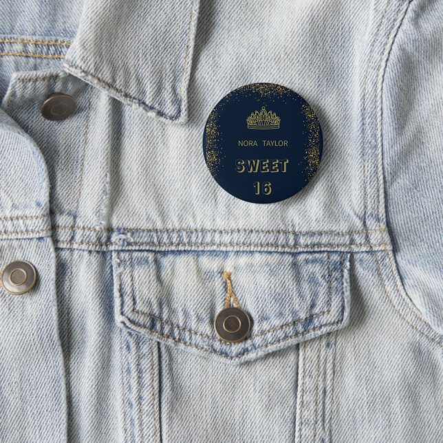 Macaron Rond 5 Cm "Sweet 16 Soirée : Glam, Glitz, and Good Times!" (En situation)