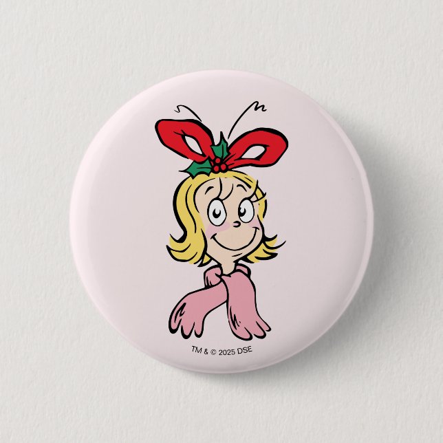 Macaron Rond 5 Cm Sweet Cindy Lou Who Portrait (Devant)
