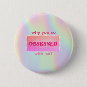 Macaron Rond 5 Cm Sweet Girly Holographic
