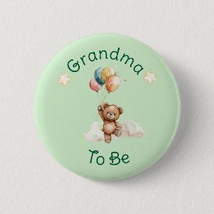 Macaron Rond 5 Cm Sweet Little One sur le chemin Baby shower vert