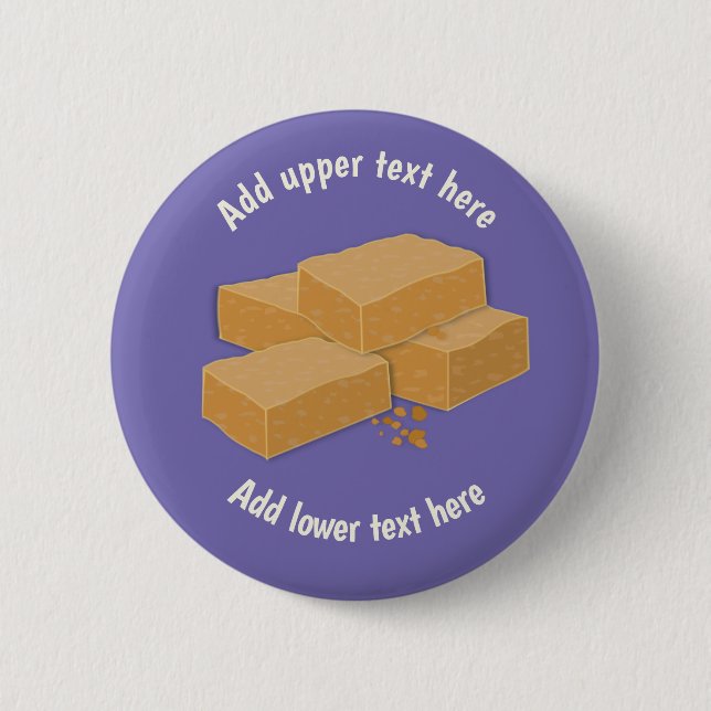 Macaron Rond 5 Cm Sweet Scottish Tablet - Bonbons d'Ecosse sur un (Devant)