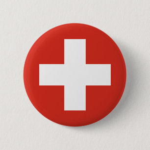 Macaron Rond 5 Cm Switzerland country flag roundel