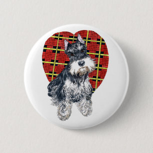 Macaron Rond 5 Cm Sybil le bouton de Schnauzer