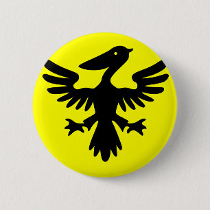 Macaron Rond 5 Cm Syldavia, drapeau de la République démocratique
