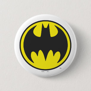 Macaron Rond 5 Cm Symbole Batman   Bat Circle Logo