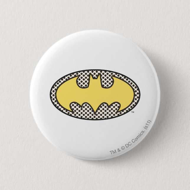 Macaron Rond 5 Cm Symbole Batman | Logo d'affichage (Devant)
