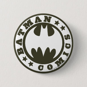 Macaron Rond 5 Cm Symbole Batman   Logo de la bande dessinée