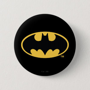 Macaron Rond 5 Cm Symbole Batman   Logo ovale
