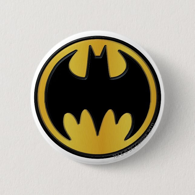 Macaron Rond 5 Cm Symbole Batman | Logo rond classique (Devant)