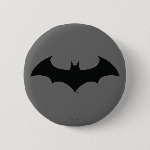 Macaron Rond 5 Cm Symbole Batman   Logo Simple Bat Silhouette