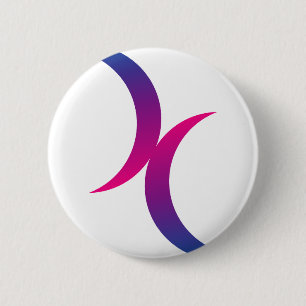 Macaron Rond 5 Cm Symbole bisexuel de lune