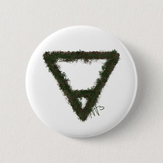 Macaron Rond 5 Cm Symbole d'alchimie de l'élément rocheux de la Terr