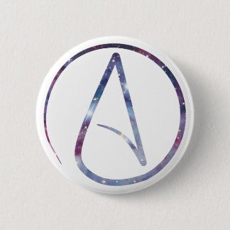 Macaron Rond 5 Cm Symbole d'athée de l'espace