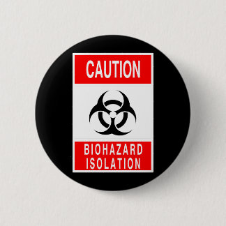 Macaron Rond 5 Cm Symbole de Biohazard