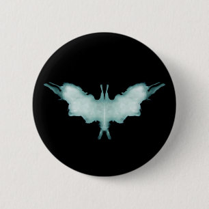 Macaron Rond 5 Cm Symbole de chaume de l'Inkblot de test Rorschach