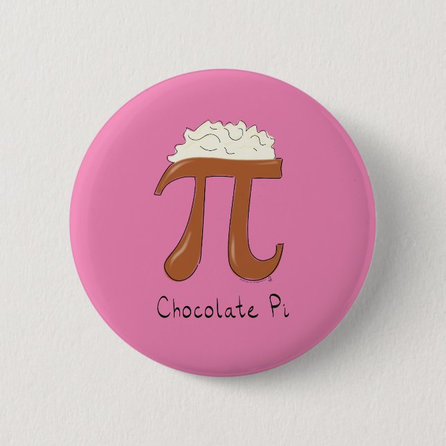 Macaron Rond 5 Cm Symbole de chocolat amusant Pi enseignant math (Devant)