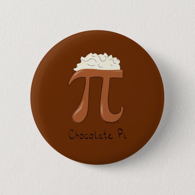 Macaron Rond 5 Cm Symbole de chocolat amusant Pi enseignant math (Devant)