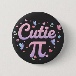 Macaron Rond 5 Cm Symbole de Cutie Pi Mathématiques Jeu de mots Papi