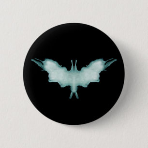 Macaron Rond 5 Cm Symbole de la chauve-souris Rorschach