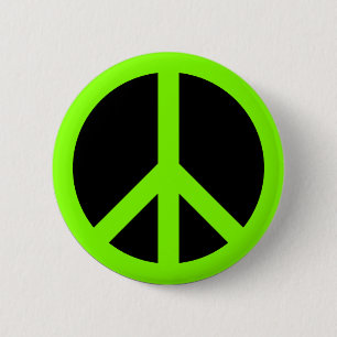 Macaron Rond 5 Cm Symbole de la paix Chartreuse