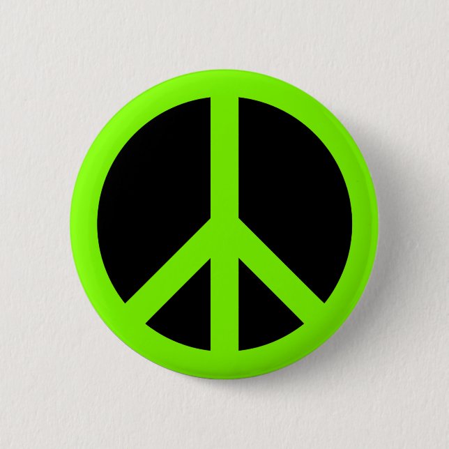 Macaron Rond 5 Cm Symbole de la paix de Chartreuse (Devant)