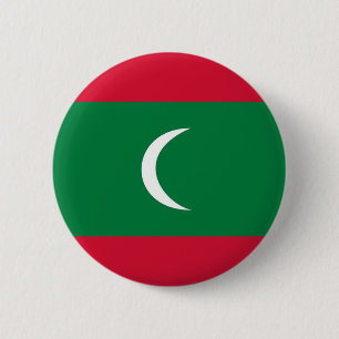Macaron Rond 5 Cm symbole de nation de drapeau de pays des Maldives