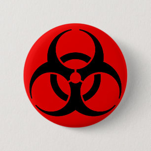 Macaron Rond 5 Cm Symbole de risque biologique