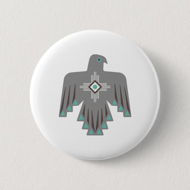 Macaron Rond 5 Cm Symbole de Thunderbird (Devant)