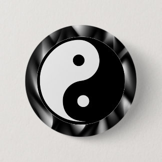 Macaron Rond 5 Cm Symbole de Yin Yang
