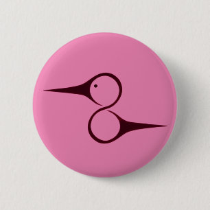 Macaron Rond 5 Cm Symbole des colibris amérindiens