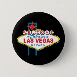 Macaron Rond 5 Cm SYMBOLE DES MOTS D'ACCUEIL À Las Vegas