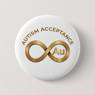 Macaron Rond 5 Cm Symbole d'infini d'acceptation de l'autisme | Épin