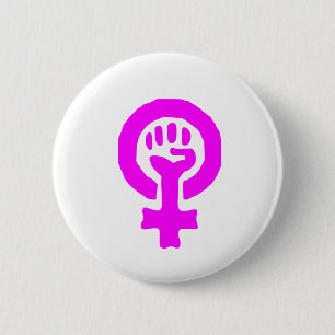 Macaron Rond 5 Cm Symbole du féminisme
