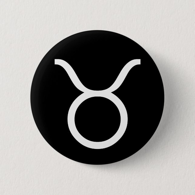 Macaron Rond 5 Cm Symbole du Taurus (Devant)