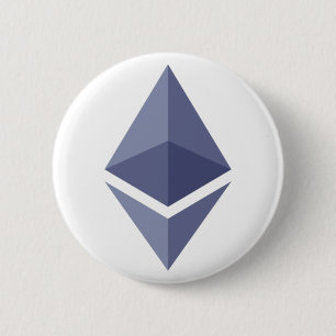 Macaron Rond 5 Cm Symbole Ethereum en cristal violet