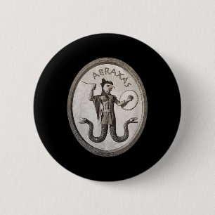 Macaron Rond 5 Cm Symbole gnostique ésotérique Abraxas Occult Ritua