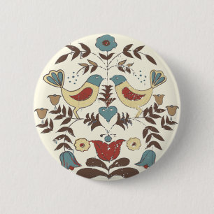 Macaron Rond 5 Cm SYMBOLE Hex Amish néerlandais Pennsylvanie Bird Am